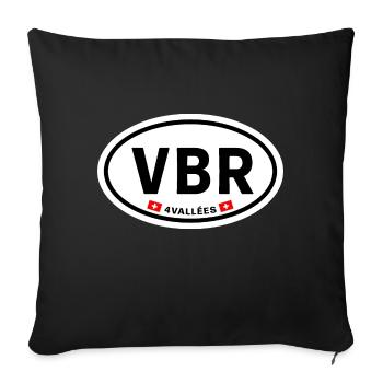 VBR Verbier - Housse de coussin décorative 45 x 45 cm - noir - Devant