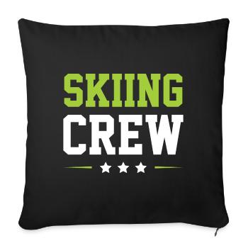 Équipe de ski - Housse de coussin décorative 45 x 45 cm - noir - Devant