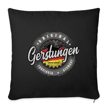 Original Germany Thüringen Gerstungen - Sofakissenbezug 45 x 45 cm - Schwarz - Vorne