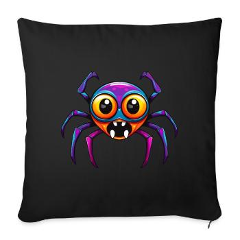 Süße Halloween Spinne - Sofakissenbezug 45 x 45 cm - Schwarz - Vorne