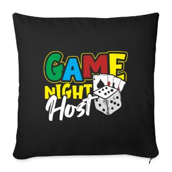Board Games Game Board Gift - Sofa pillowcase 17,3'' x 17,3'' (45 x 45 cm) - black - Front