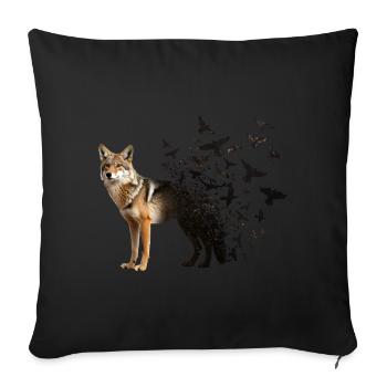 Coyote - Sofa pillowcase 17,3'' x 17,3'' (45 x 45 cm) - black - Front