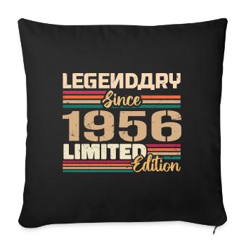 1956 Vintage 1956 Birthday Born In 1956 - Sofa pillowcase 17,3'' x 17,3'' (45 x 45 cm) - black - Front