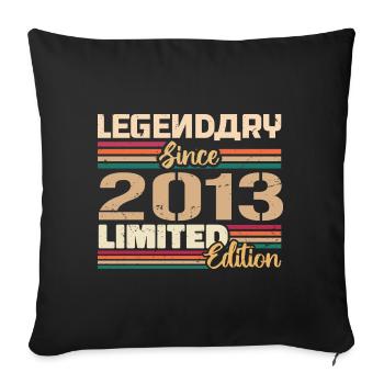 2013 Vintage 2013 Birthday Born in 2013 - Sofa pillowcase 17,3'' x 17,3'' (45 x 45 cm) - black - Front