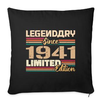 1941 Vintage 1941 Birthday Born in 1941 - Sofa pillowcase 17,3'' x 17,3'' (45 x 45 cm) - black - Front