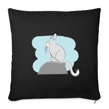 Design illustré avec Viscacha - Housse de coussin décorative 45 x 45 cm - noir - Devant