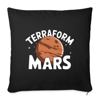 Mars Planète Planète Système Solaire - Housse de coussin décorative 45 x 45 cm - noir - Devant