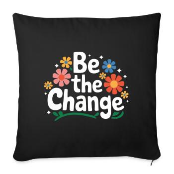 Altruisme Don désintéressé Donner d’école - Housse de coussin décorative 45 x 45 cm - noir - Devant