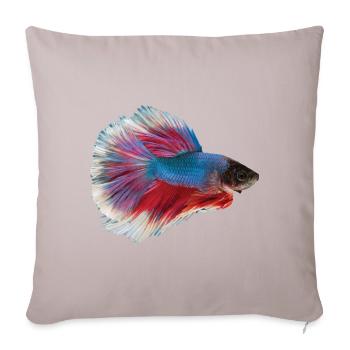 Kampffisch Aquaristik Gesichtsmaske - Sofakissenbezug 45 x 45 cm - helles Taupe - Vorne