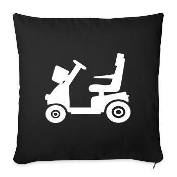 E Scooter, Seniorenmobil, Rollator Senioren Shirt - Sofakissenbezug 45 x 45 cm - Schwarz - Vorne
