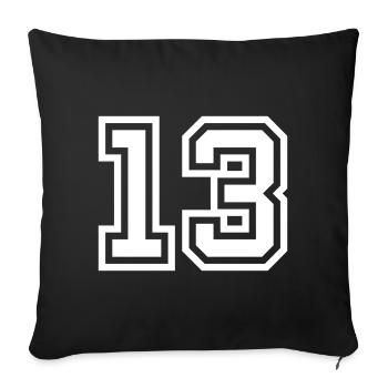 13 Symbole numérique - Housse de coussin décorative 45 x 45 cm - noir - Devant