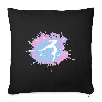 Gymnastics, Gymnast - Gymnastics - Sofa pillowcase 17,3'' x 17,3'' (45 x 45 cm) - black - Front