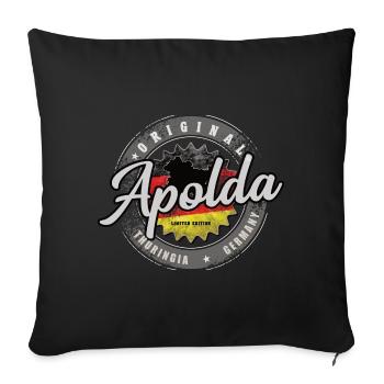 Allemagne d’origine Thuringe Apolda - Housse de coussin décorative 45 x 45 cm - noir - Devant