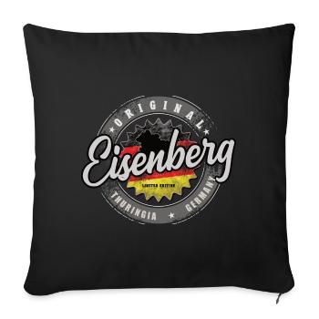 Original Germany Thüringen Eisenberg - Sofakissenbezug 45 x 45 cm - Schwarz - Vorne