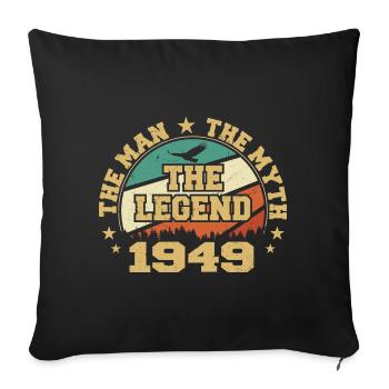1949 Birthday Born In 1949 Retro Vintage - Sofa pillowcase 17,3'' x 17,3'' (45 x 45 cm) - black - Front