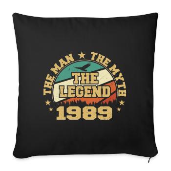 1989 Birthday Born In 1989 Retro Vintage - Sofa pillowcase 17,3'' x 17,3'' (45 x 45 cm) - black - Front