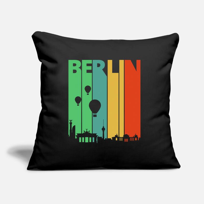 Weinlese Retro Berlin.Germany. Stadtbild. Horizont. Sofakissenbezug 45 x 45 cm