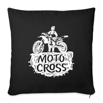 Motocross Motorcycle Bike Freestyle Gift Idea - Sofa pillowcase 17,3'' x 17,3'' (45 x 45 cm) - black - Front