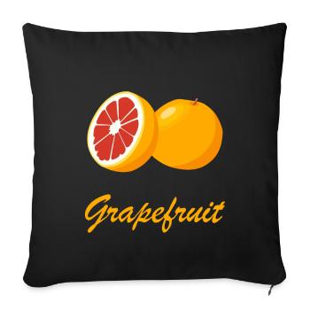 Grapefruit citrus healthy juice gift idea - Sofa pillowcase 17,3'' x 17,3'' (45 x 45 cm) - black - Front