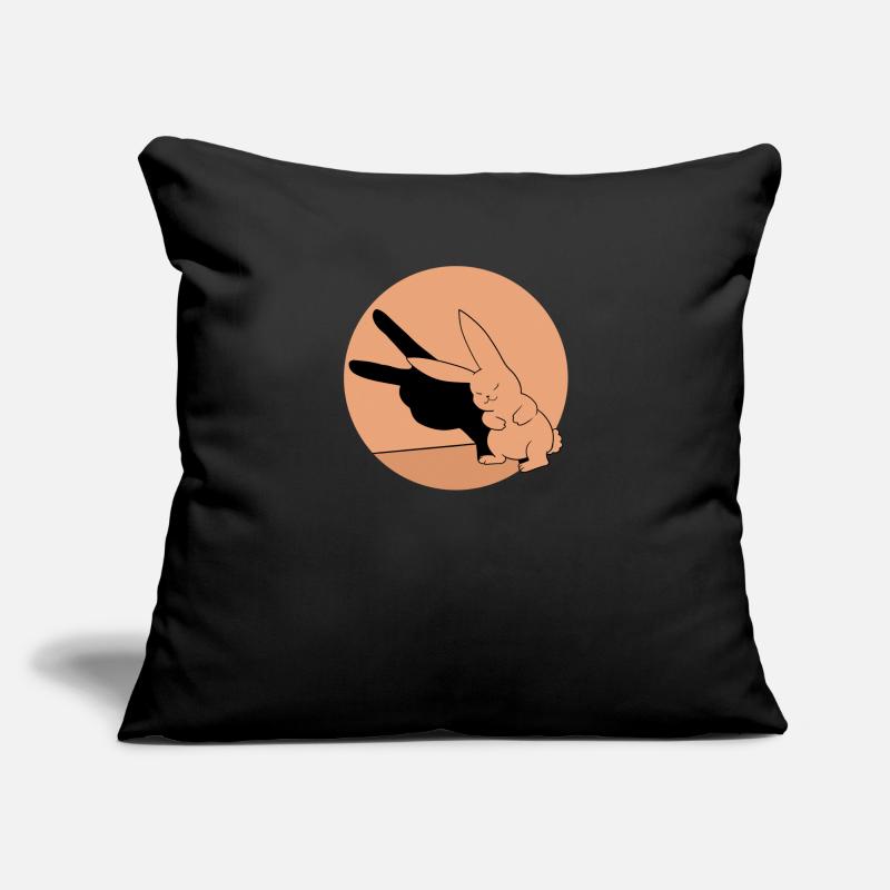 Shadow play rabbit bunny retro gift easter Sofa pillowcase 17,3'' x 17,3'' (45 x 45 cm)