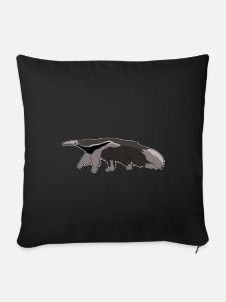 Ameisenbär Urwald comic kawaii Geschenkidee - Sofakissenbezug 45 x 45 cm - Schwarz