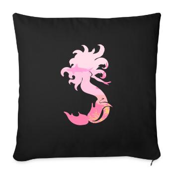 Meerjungfrau Seejungfrau Nixe Märchen - Sofakissenbezug 45 x 45 cm - Schwarz - Vorne