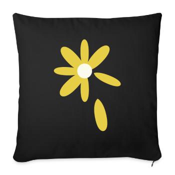 Flower Gerbera Arnica Gift Idea comic Carnation - Sofa pillowcase 17,3'' x 17,3'' (45 x 45 cm) - black - Front