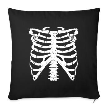 Skeleton Thorax Halloween Costume - Sofa pillowcase 17,3'' x 17,3'' (45 x 45 cm) - black - Front
