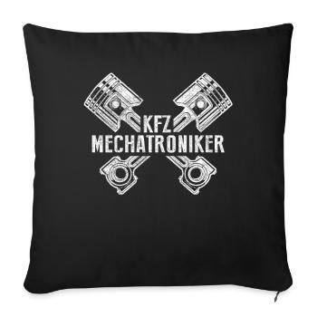Car mechatronics training piston gift - Sofa pillowcase 17,3'' x 17,3'' (45 x 45 cm) - black - Front