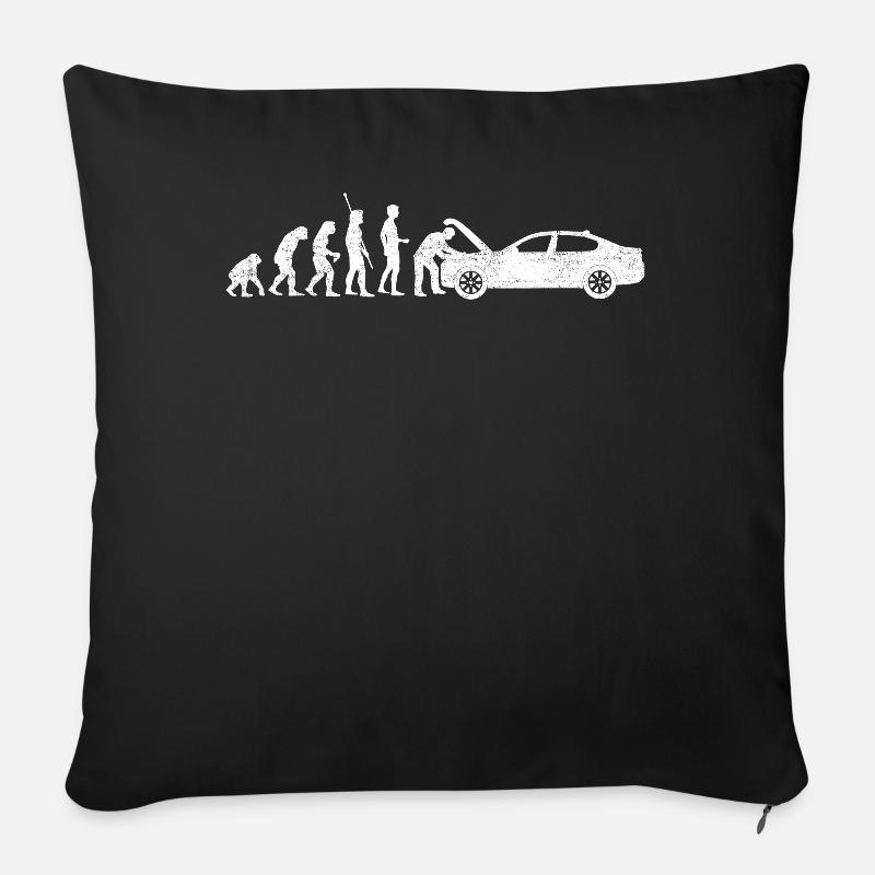 Evolution Auto Schrauber Automechaniker Geschenk - Sofakissenbezug 45 x 45 cm - Schwarz