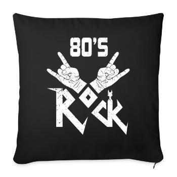 80er Jahre Rockmusik Heavy Metal Geschenk - Sofakissenbezug 45 x 45 cm - Schwarz - Vorne