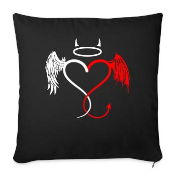 Doctor Nurse Nursing Angel Devil Gift - Sofa pillowcase 17,3'' x 17,3'' (45 x 45 cm) - black - Front