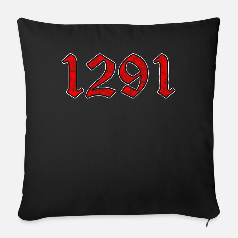 1291 Schweiz Schweizer Flagge Helvetia Geschenk - Sofakissenbezug 45 x 45 cm - Schwarz