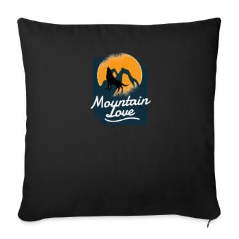 Mountain Love - Housse de coussin décorative 45 x 45 cm - noir - Devant