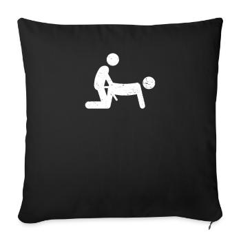 Gay gay gay Sexe Po Amour Homme - Housse de coussin décorative 45 x 45 cm - noir - Devant
