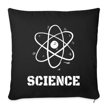 Physique: Science Atom - Housse de coussin décorative 45 x 45 cm - noir - Devant