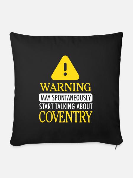WARNING!: Coventry - Sofakissenbezug 45 x 45 cm - Schwarz