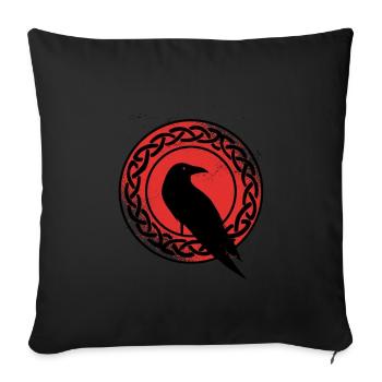 Odin Ravens Huginn & Muninn Vegvisir Shirt - Sofakissenbezug 45 x 45 cm - Schwarz - Vorne