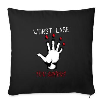Le pire des cas pour les joueurs - la pire chose au jeu - Housse de coussin décorative 45 x 45 cm - noir - Devant
