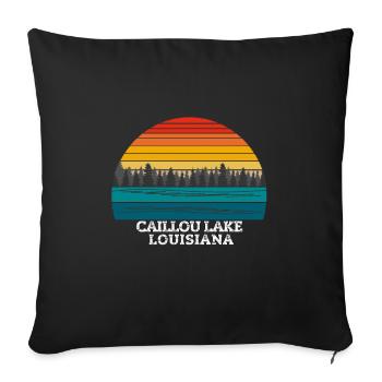 Caillou Lake Louisiana - Sofa pillowcase 17,3'' x 17,3'' (45 x 45 cm) - black - Front