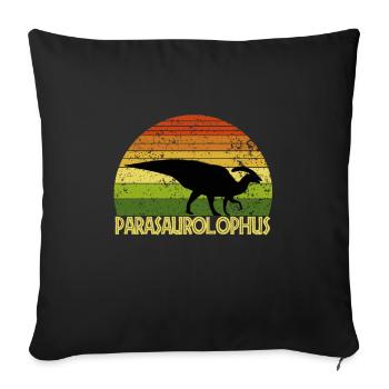 Parasaurolophus - Sofa pillowcase 17,3'' x 17,3'' (45 x 45 cm) - black - Front