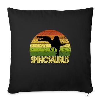 Spinosaurus - Sofa pillowcase 17,3'' x 17,3'' (45 x 45 cm) - black - Front