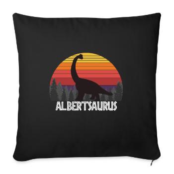 Albertsaurus Albert saurus dinosaur name birthday - Sofa pillowcase 17,3'' x 17,3'' (45 x 45 cm) - black - Front