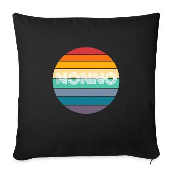 Rainbow Nonno Retro Vintage - Sofa pillowcase 17,3'' x 17,3'' (45 x 45 cm) - black - Front