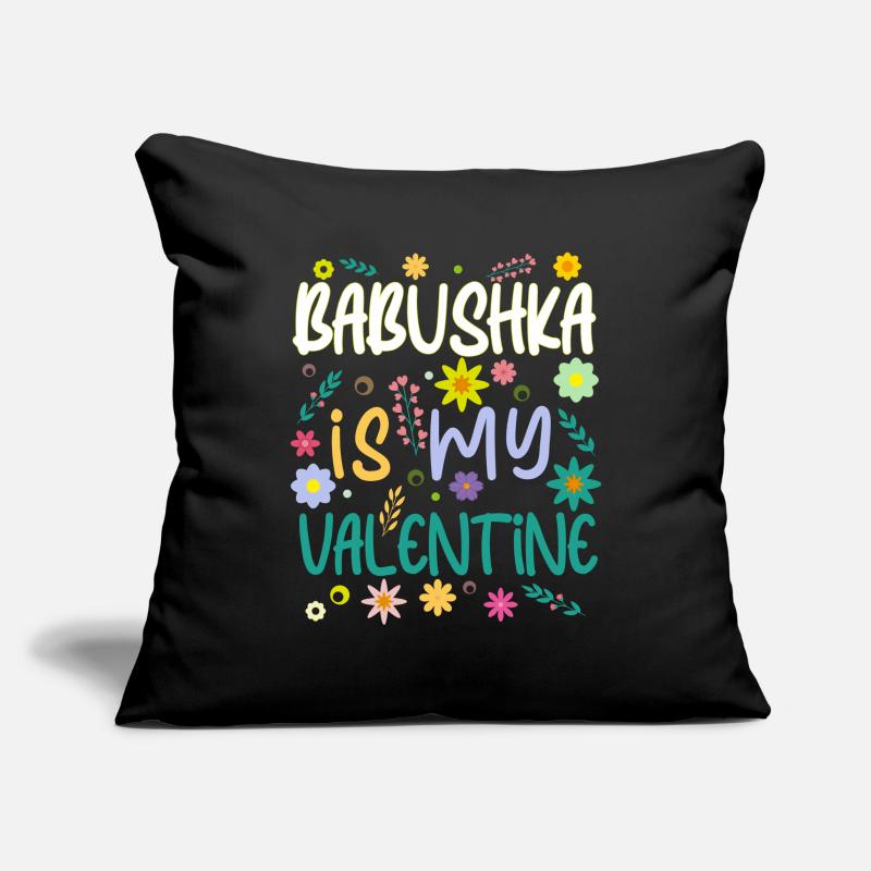 Babushka est mon cadeau de La Saint-Valentin Saint-Valentin Housse de coussin décorative 45 x 45 cm