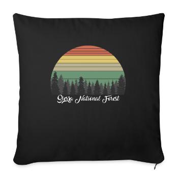 Sierra National Forest - Sofa pillowcase 17,3'' x 17,3'' (45 x 45 cm) - black - Front