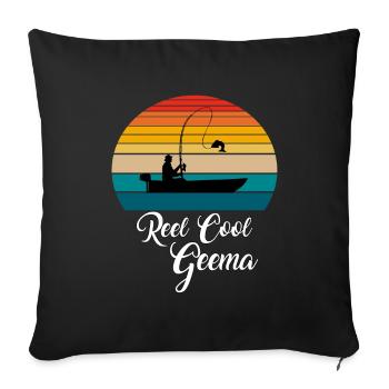 Reel Cool Geema Fishing Gifts - Sofakissenbezug 45 x 45 cm - Schwarz - Vorne