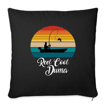 Reel Cool Duma Fishing Gifts - Sofakissenbezug 45 x 45 cm - Schwarz - Vorne