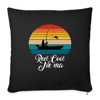 Reel Cool Ne ma Fishing Gifts - Sofa pillowcase 17,3'' x 17,3'' (45 x 45 cm) - black - Front