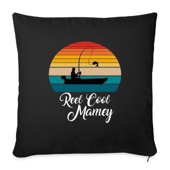 Reel Cool Mamey Fishing Gifts - Sofakissenbezug 45 x 45 cm - Schwarz - Vorne
